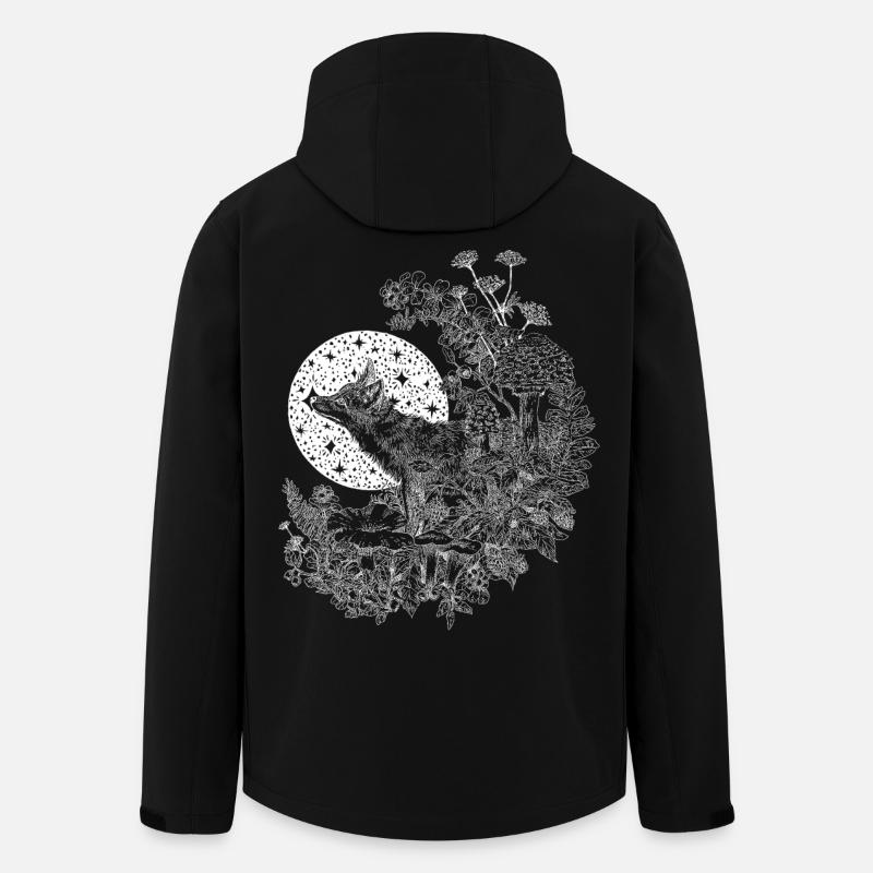 FOX & NIGHT SKY - Men’s Recycled Softshell Jacket by Stanley/Stella - black