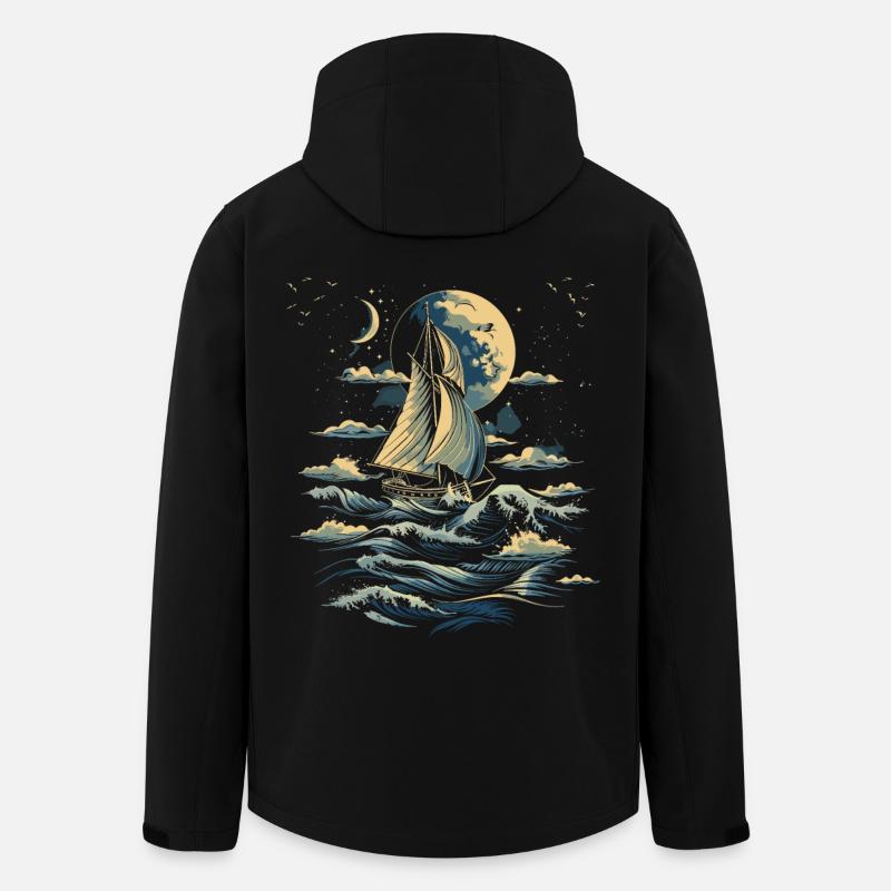 Graphic Sailing - Men’s Recycled Softshell Jacket by Stanley/Stella - black