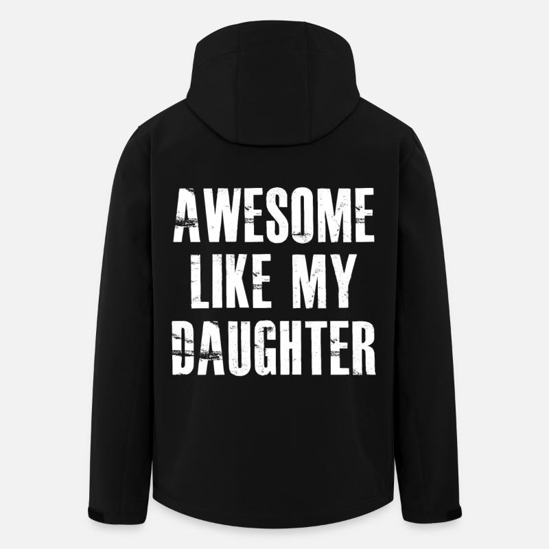 awesome like my daughter - Recycelte Männer Softshell-Jacke von Stanley/Stella - Schwarz
