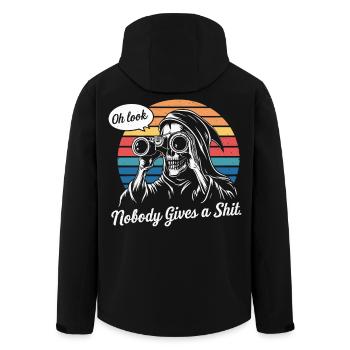 Oh Look Nobody Cares Grim Reaper Humour Design - Veste softshell homme en polyester recyclé Stanley/Stella - noir - Dos - AI Model Male 185 light (185cm)