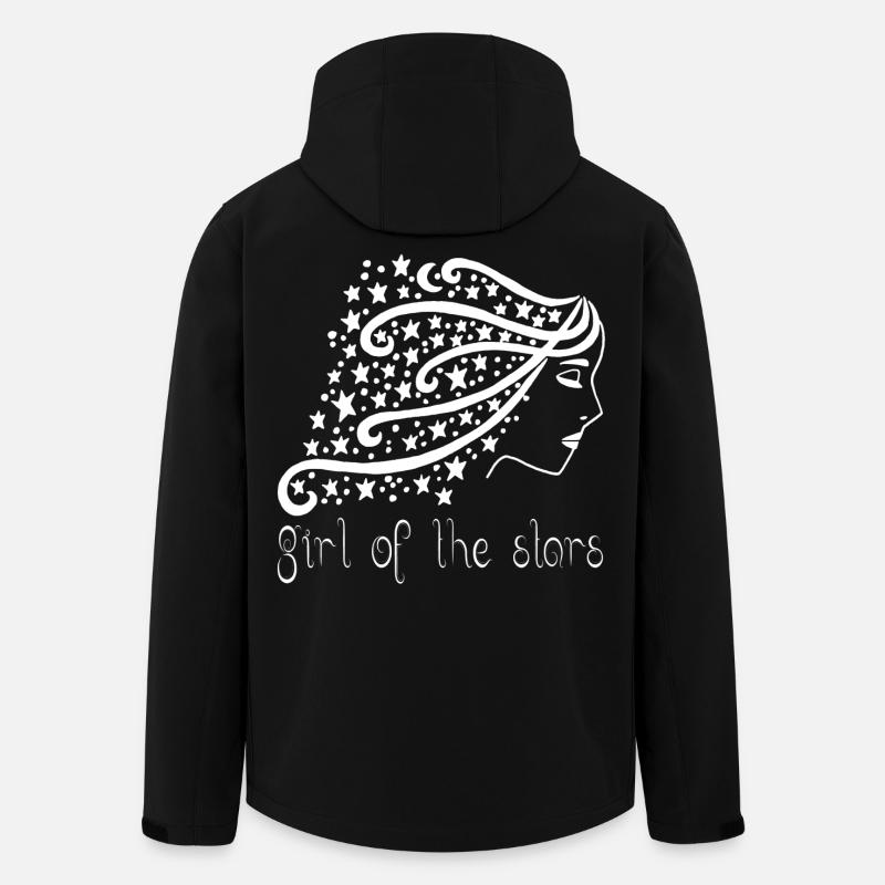 Fille des étoiles manga - Veste softshell homme en polyester recyclé Stanley/Stella - noir