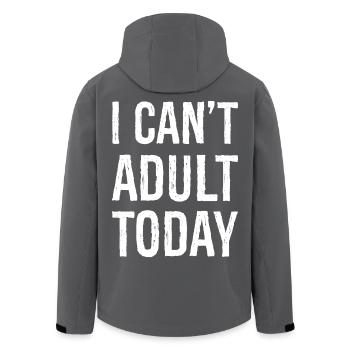 I can't adult today - Recycelte Männer Softshell-Jacke von Stanley/Stella - Schwarz - Hinten - AI Model Male 185 light (185cm)