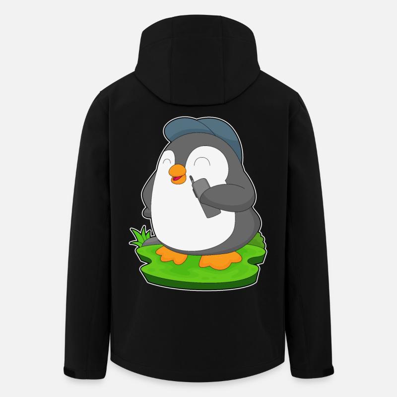Pinguin Radio - Recycelte Männer Softshell-Jacke von Stanley/Stella - Schwarz