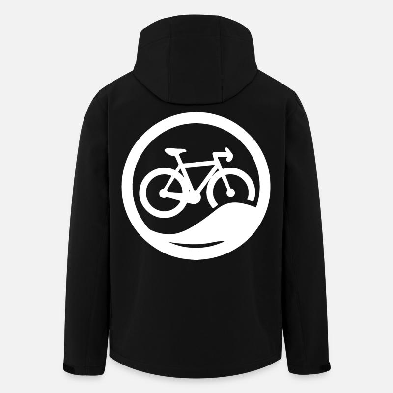 Bicycle Drawing - Men’s Recycled Softshell Jacket by Stanley/Stella - black