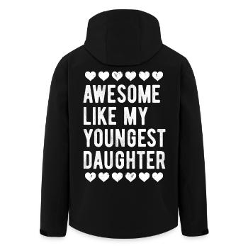 Awesome Like My Youngest Daughter Mother s Day - Men’s Recycled Softshell Jacket by Stanley/Stella - black - Back - AI Model Male 185 light (185cm)