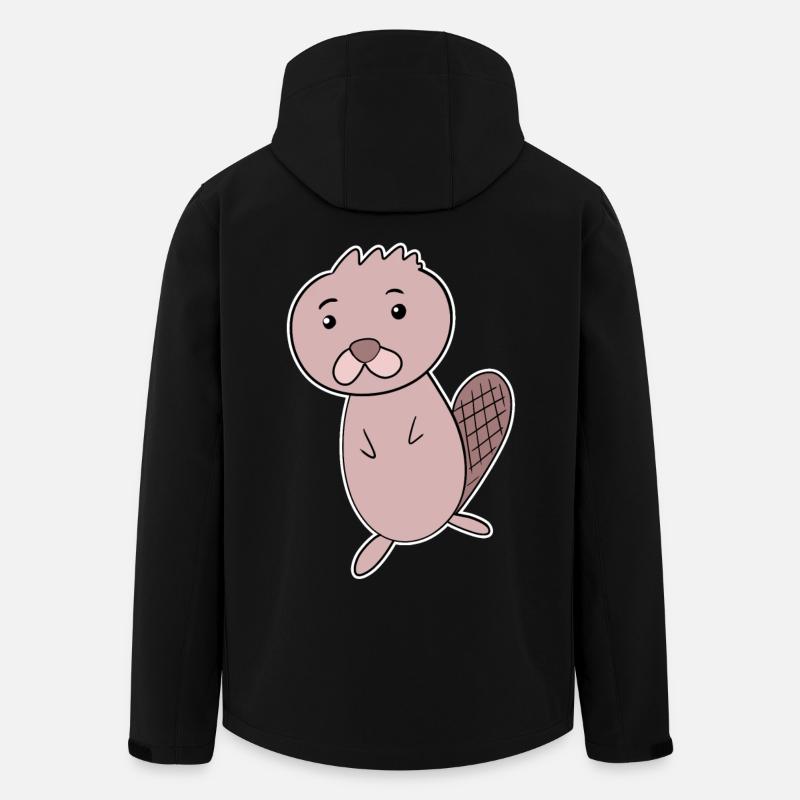Animal castor - Veste softshell homme en polyester recyclé Stanley/Stella - noir
