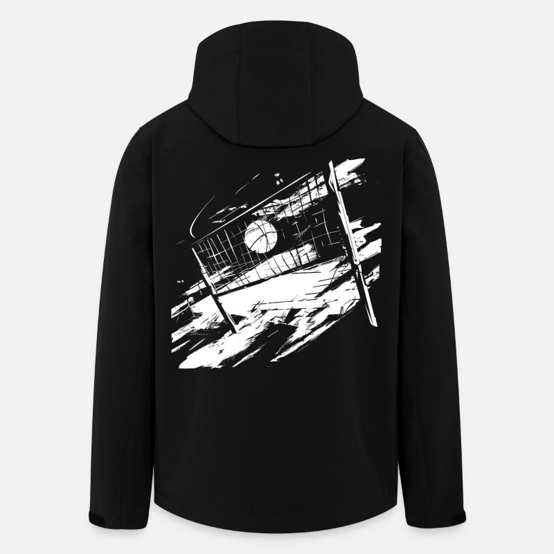 Volleyball Skizze - Recycelte Männer Softshell-Jacke von Stanley/Stella - Schwarz