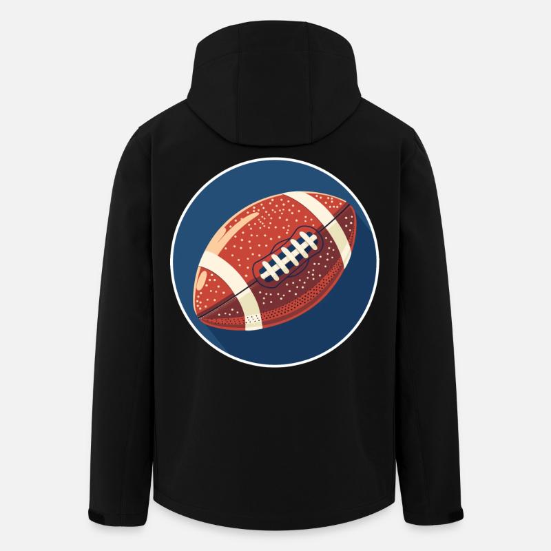 Graphismes de football - Veste softshell homme en polyester recyclé Stanley/Stella - noir