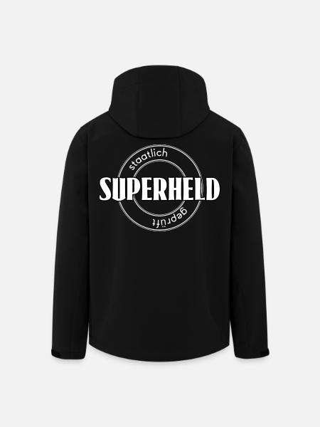 Superheld - Recycelte Männer Softshell-Jacke von Stanley/Stella - Schwarz