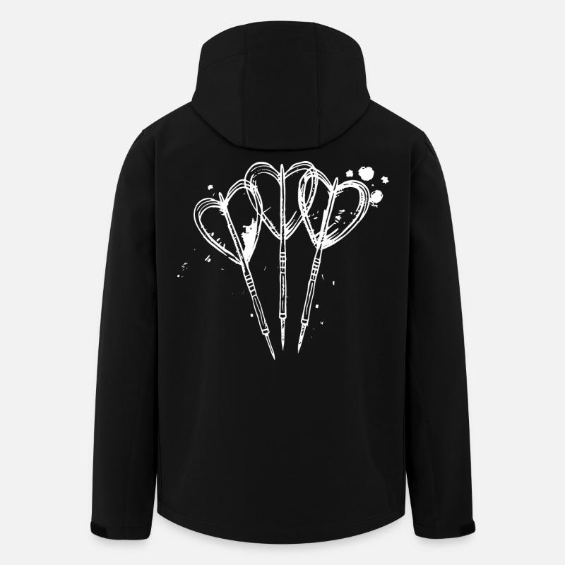 Darts Line Art - Men’s Recycled Softshell Jacket by Stanley/Stella - black