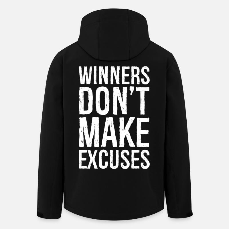 winners don't make excuses - Men’s Recycled Softshell Jacket by Stanley/Stella - black