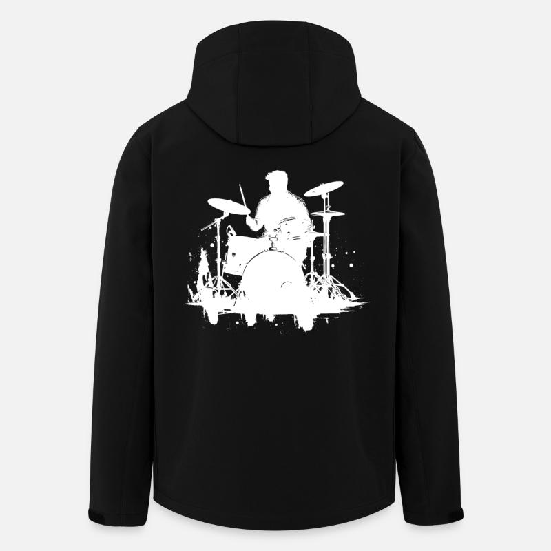 Drummer Sketch - Men’s Recycled Softshell Jacket by Stanley/Stella - black