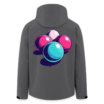 Billiard balls - Men’s Recycled Softshell Jacket by Stanley/Stella - black - Back - AI Model Male 185 light (185cm)