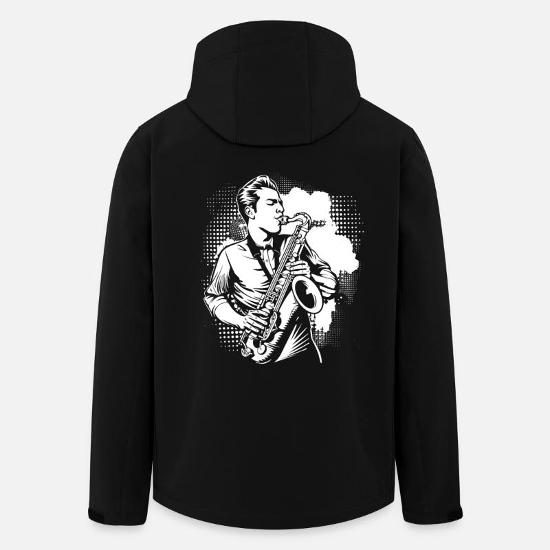Saxophone Boy - Men’s Recycled Softshell Jacket by Stanley/Stella - black