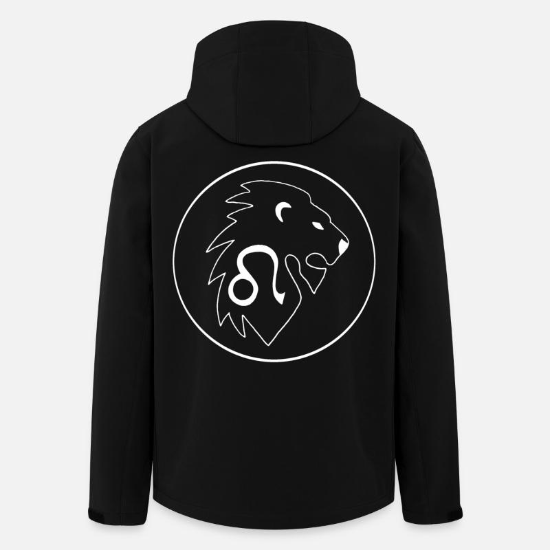 Signe du zodiaque lion (blanc) - Veste softshell homme en polyester recyclé Stanley/Stella - noir