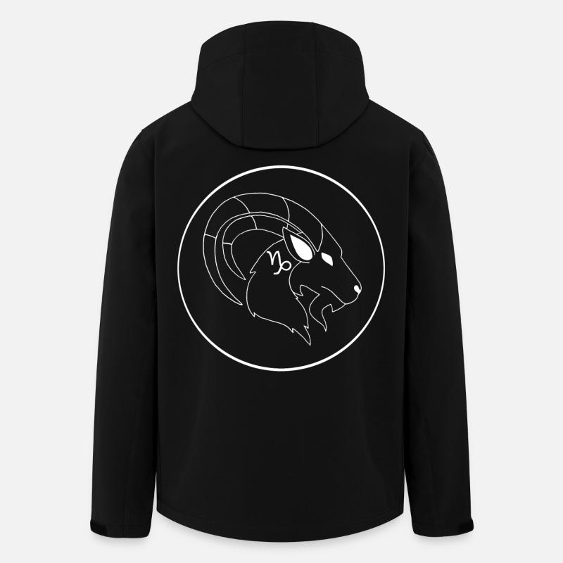 Steinbock Sternzeichen (weiß) - Recycelte Männer Softshell-Jacke von Stanley/Stella - Schwarz