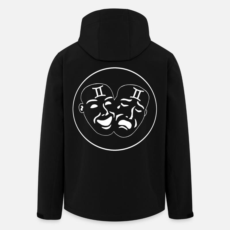 Zwillinge Sternzeichen (weiß) - Recycelte Männer Softshell-Jacke von Stanley/Stella - Schwarz