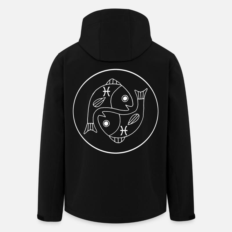 Fische Sternzeichen (weiß) - Recycelte Männer Softshell-Jacke von Stanley/Stella - Schwarz