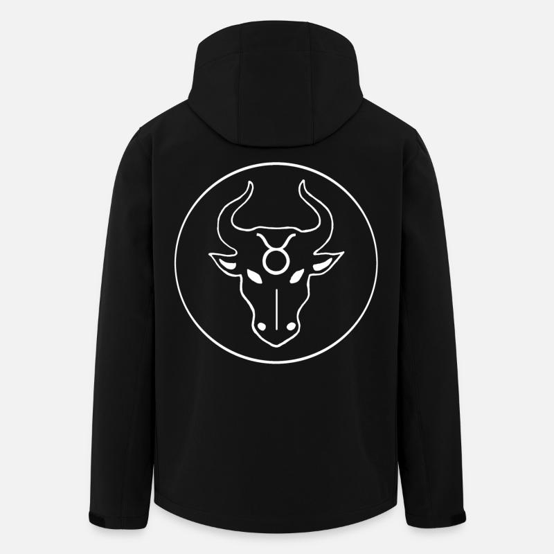 Sternzeichen Stier (weiß) - Recycelte Männer Softshell-Jacke von Stanley/Stella - Schwarz