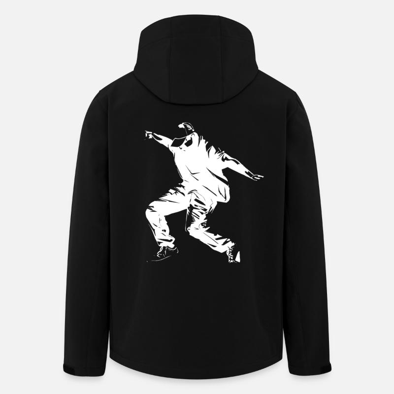Breakdance Sketch - Recycelte Männer Softshell-Jacke von Stanley/Stella - Schwarz