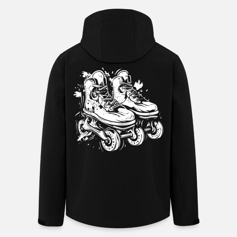 Roller Skates Sketch - Men’s Recycled Softshell Jacket by Stanley/Stella - black