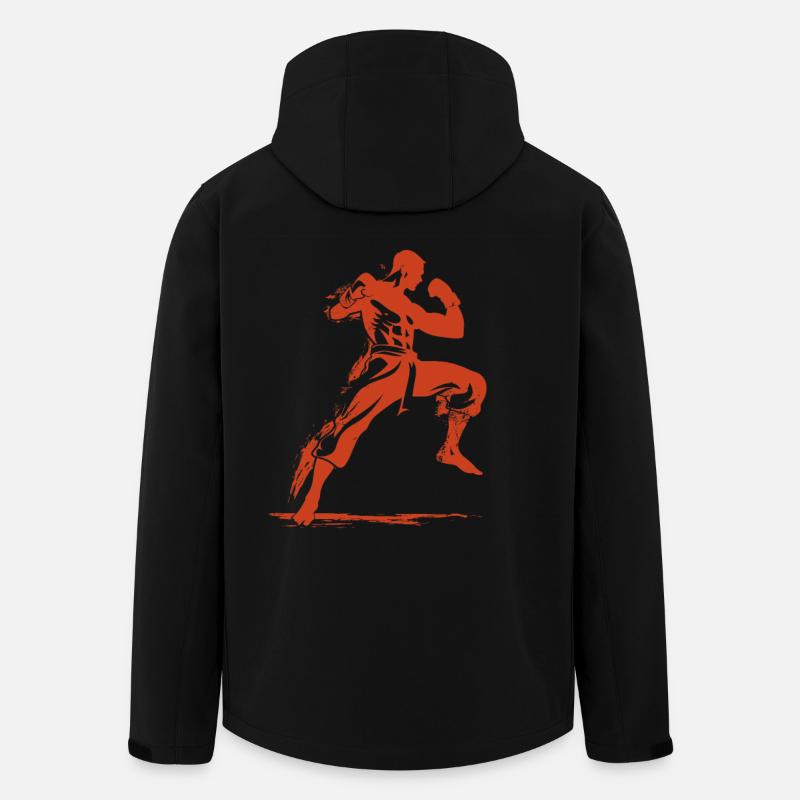 Oldschool Kickboxer - Recycelte Männer Softshell-Jacke von Stanley/Stella - Schwarz