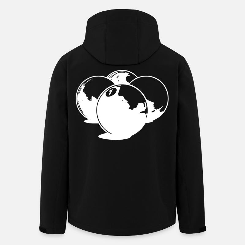 Billardkugeln Zeichnung - Recycelte Männer Softshell-Jacke von Stanley/Stella - Schwarz