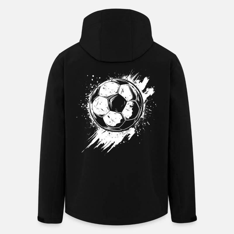 Football Graffiti - Men’s Recycled Softshell Jacket by Stanley/Stella - black