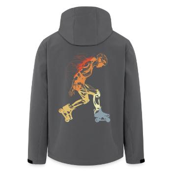 Vintage Roller Skate Mädchen - Recycelte Männer Softshell-Jacke von Stanley/Stella - Schwarz - Hinten - AI Model Male 185 light (185cm)