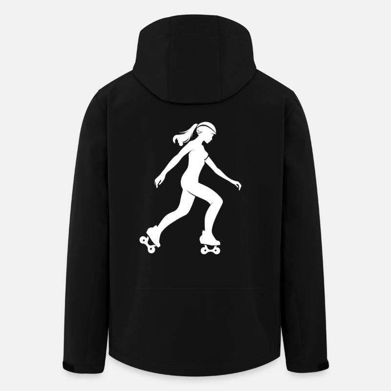 Roller Skating Girl Sketch - Men’s Recycled Softshell Jacket by Stanley/Stella - black