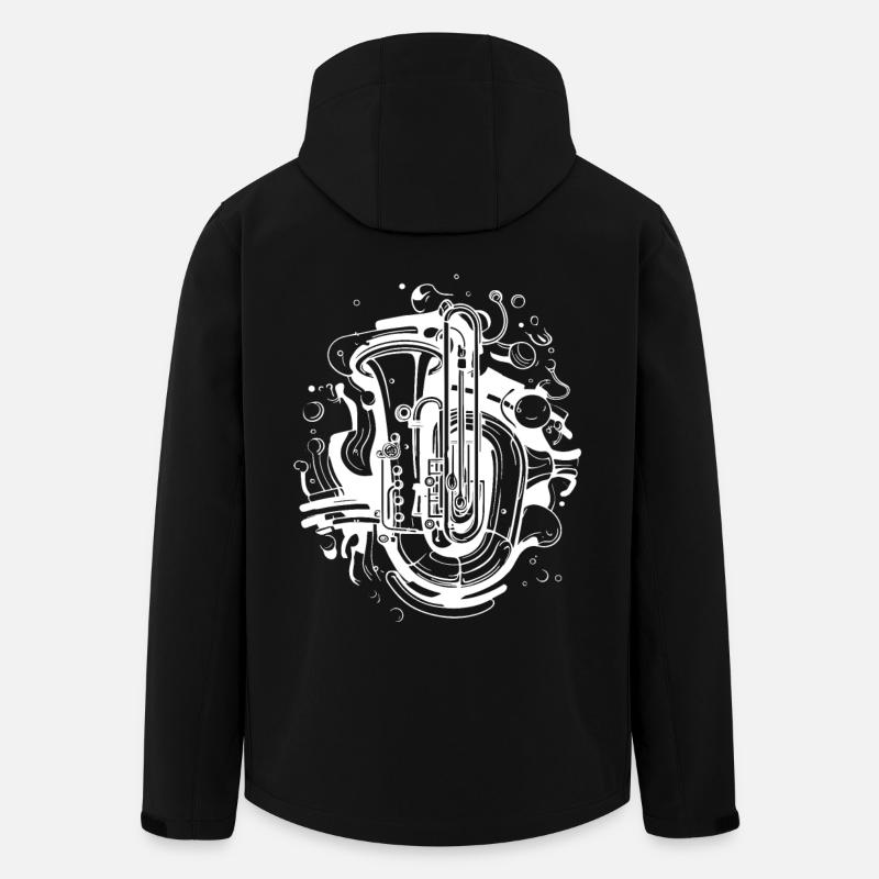 Tuba style dessin animé - Veste softshell homme en polyester recyclé Stanley/Stella - noir
