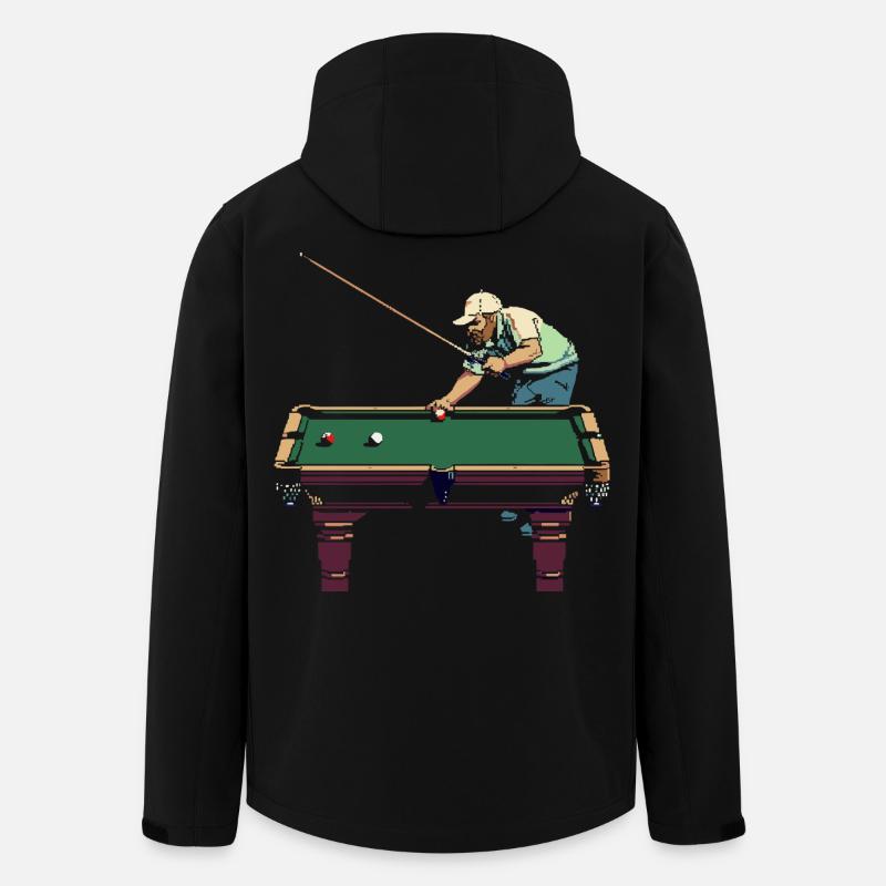 Billardspieler Pixel Art - Recycelte Männer Softshell-Jacke von Stanley/Stella - Schwarz