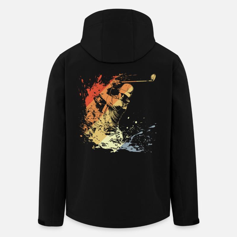 Golfspieler Retro - Recycelte Männer Softshell-Jacke von Stanley/Stella - Schwarz