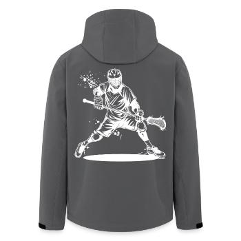 Lacrosse player - Men’s Recycled Softshell Jacket by Stanley/Stella - black - Back - AI Model Male 185 light (185cm)