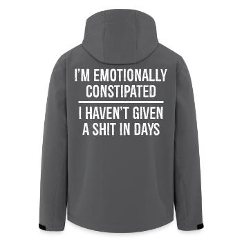 I'm emotionally constipated funny shirt - Recycelte Männer Softshell-Jacke von Stanley/Stella - Schwarz - Hinten - AI Model Male 185 light (185cm)