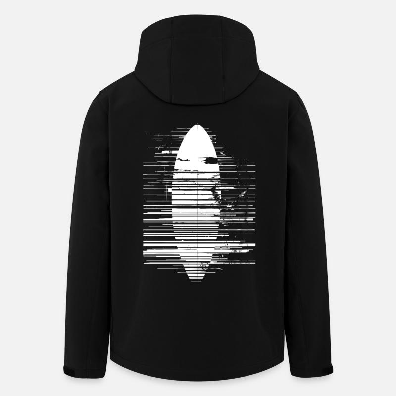 Surfboard Sketch - Men’s Recycled Softshell Jacket by Stanley/Stella - black