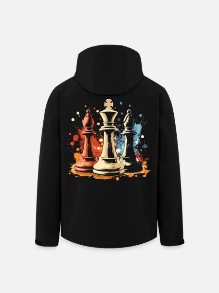 Chess Bishop and King Graffiti - Men’s Recycled Softshell Jacket by Stanley/Stella - black