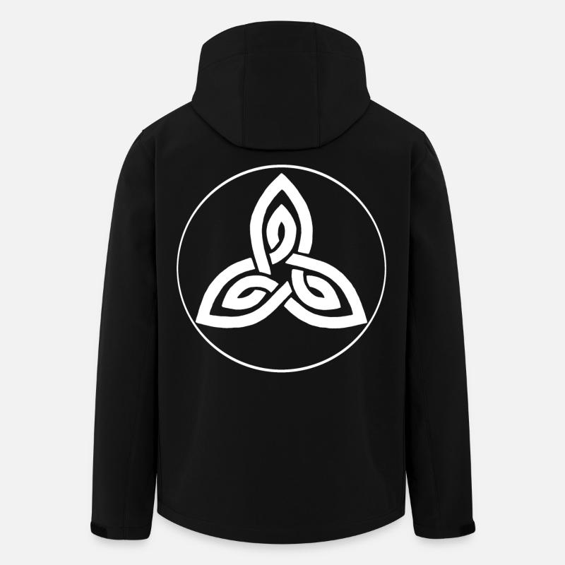 White Celtic Flower - Men’s Recycled Softshell Jacket by Stanley/Stella - black