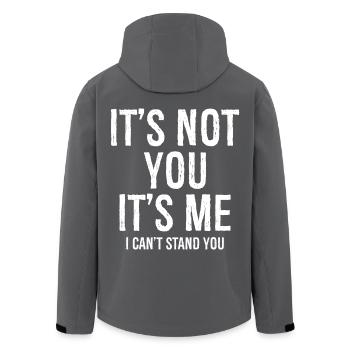 It's not you It's me I can't stand you funny shirt - Men’s Recycled Softshell Jacket by Stanley/Stella - black - Back - AI Model Male 185 light (185cm)