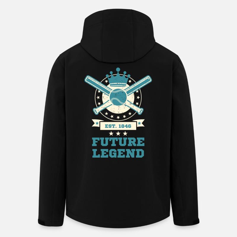 Retro Baseball Future Legend – Sportmotiv - Recycelte Männer Softshell-Jacke von Stanley/Stella - Schwarz