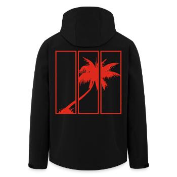 Holiday View (Red) - Men’s Recycled Softshell Jacket by Stanley/Stella - black - Back - AI Model Male 185 light (185cm)