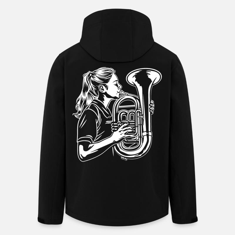 Tuba Spielerin - Recycelte Männer Softshell-Jacke von Stanley/Stella - Schwarz