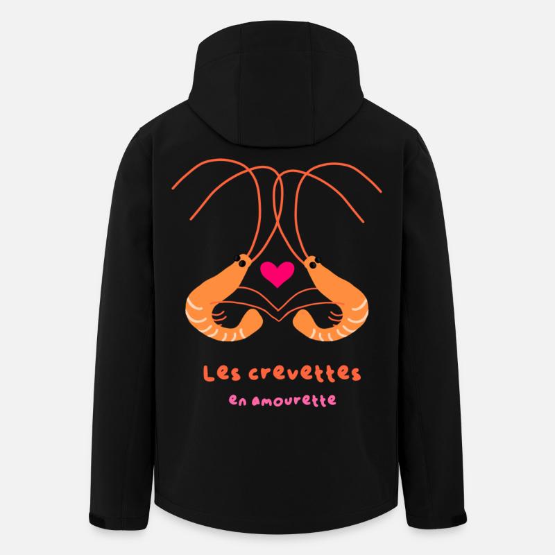 Verliebte Garnelen - Recycelte Männer Softshell-Jacke von Stanley/Stella - Schwarz