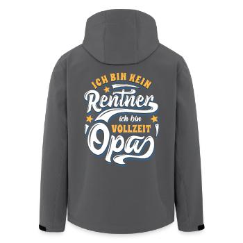 Ich bin kein Rentner ich bin Vollzeit Opa - Rente - Recycelte Männer Softshell-Jacke von Stanley/Stella - Schwarz - Hinten - AI Model Male 185 light (185cm)