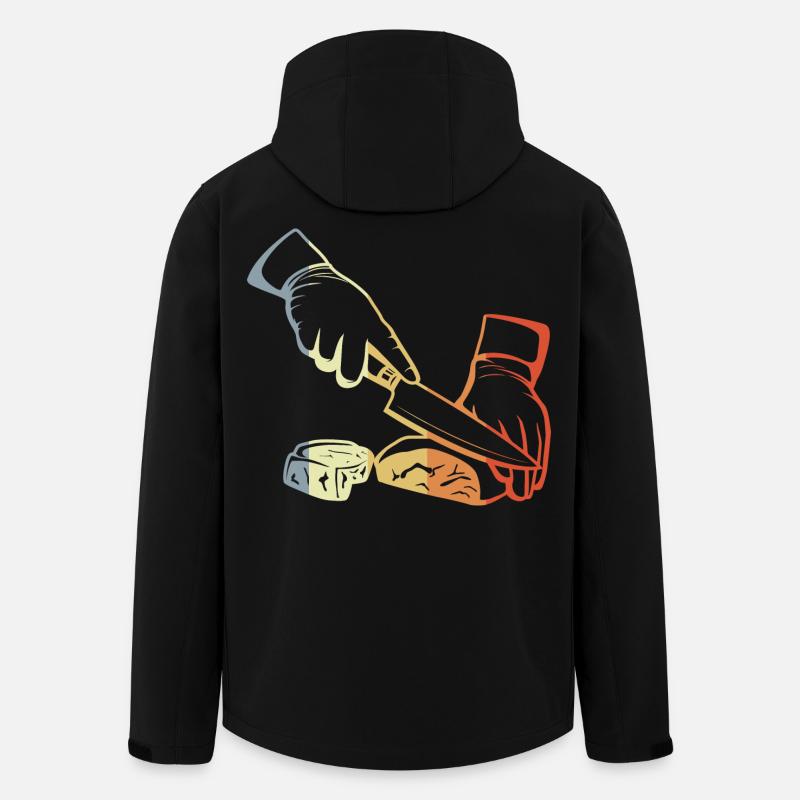 Retro Metzger - Recycelte Männer Softshell-Jacke von Stanley/Stella - Schwarz