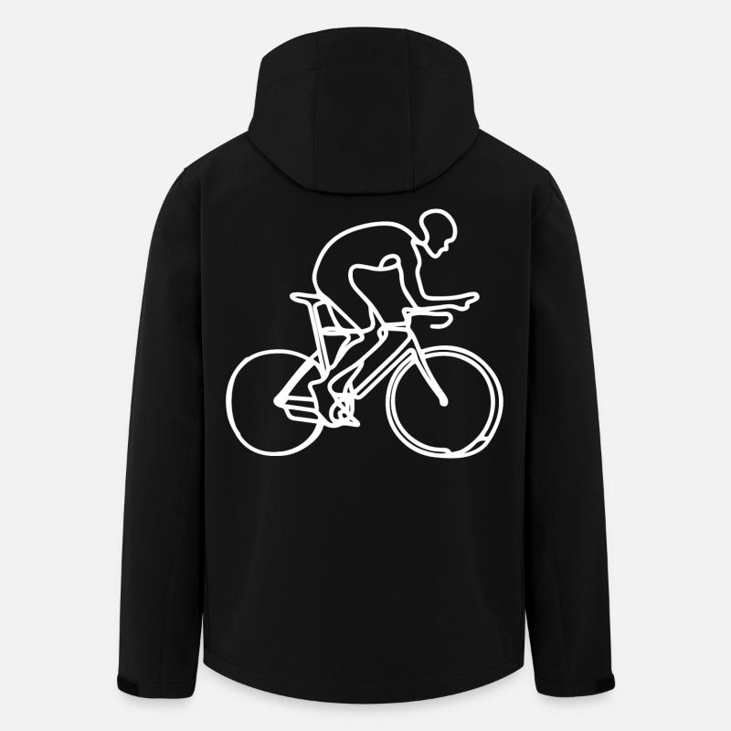 Cyclist Graphic - Men’s Recycled Softshell Jacket by Stanley/Stella - black