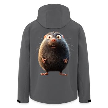 Mole with Sunglasses Love Cute Moles - Men’s Recycled Softshell Jacket by Stanley/Stella - black - Back - AI Model Male 185 light (185cm)