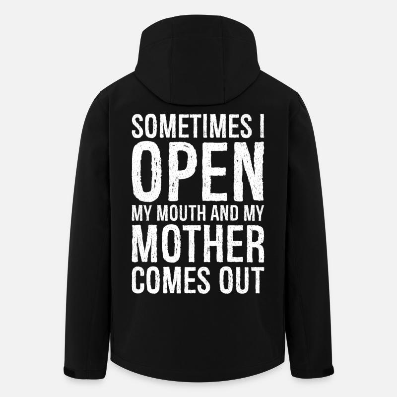 sometimes I open my mouth - Men’s Recycled Softshell Jacket by Stanley/Stella - black