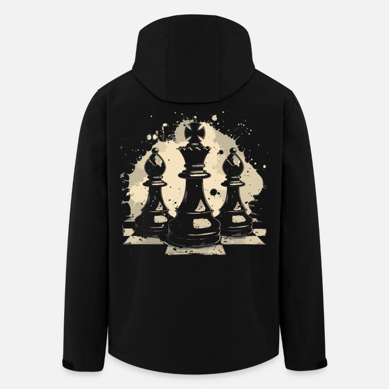 Graffiti d’échecs - Veste softshell homme en polyester recyclé Stanley/Stella - noir