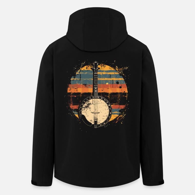 Banjo Synthwave - Veste softshell homme en polyester recyclé Stanley/Stella - noir